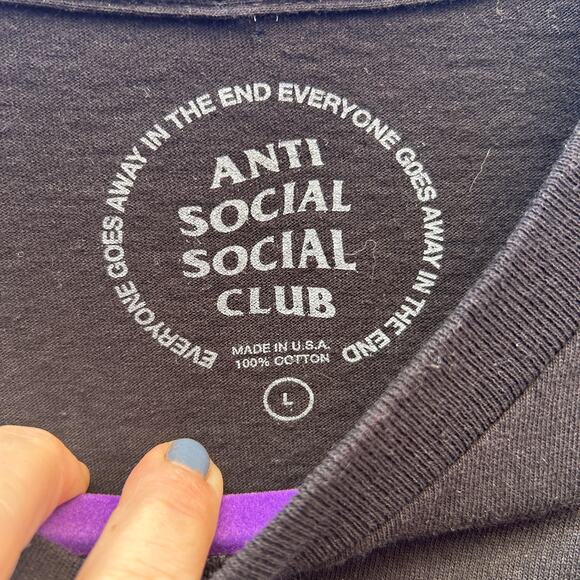 antisocial social club black tee - Picture 2 of 6